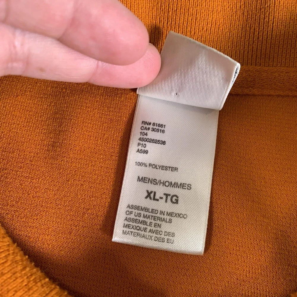 The‎ North Face Polo Shirt Mens XL Orange VaporWick Performance Hiking Golf
